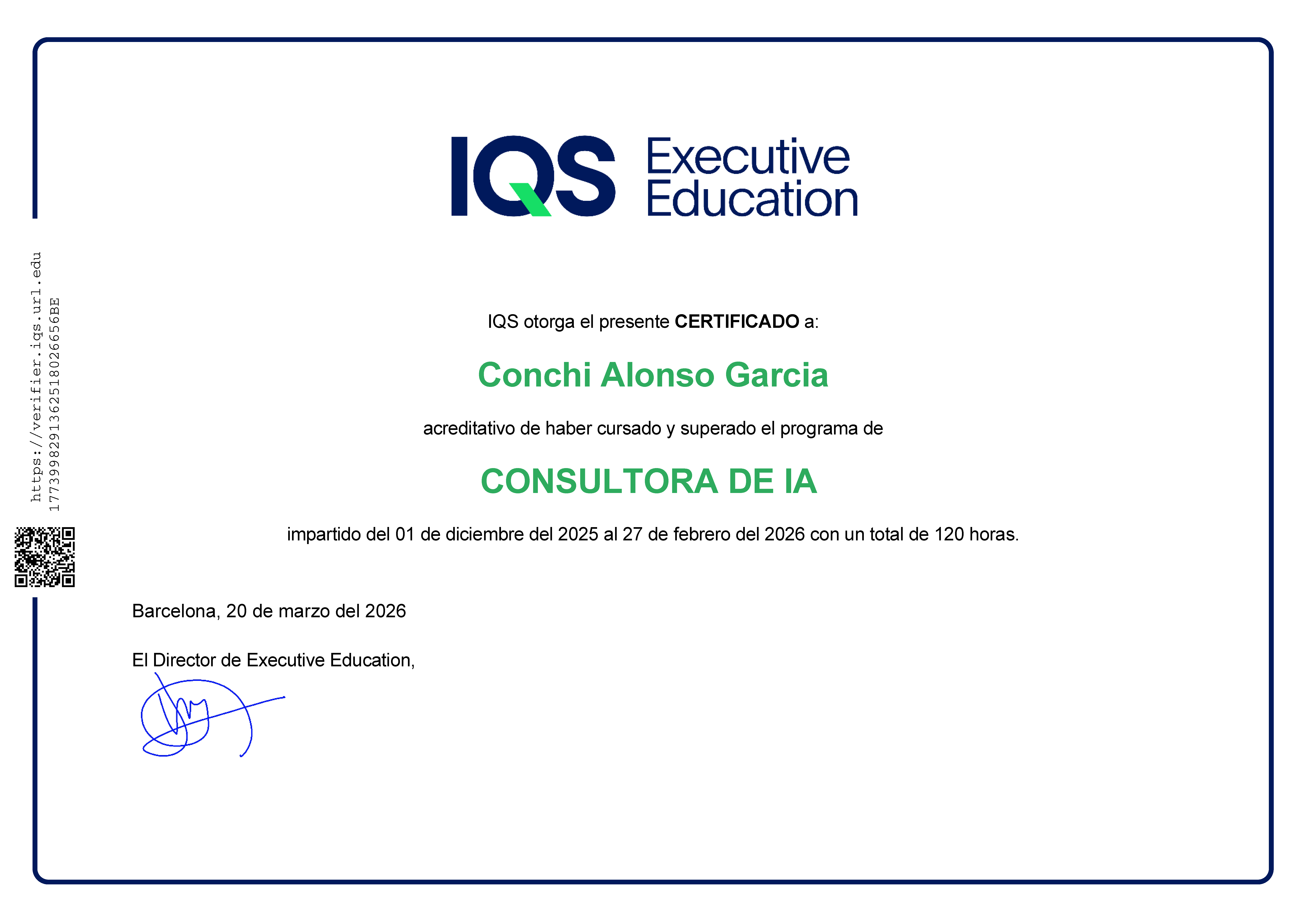 Consultora de IA - IQS Executive